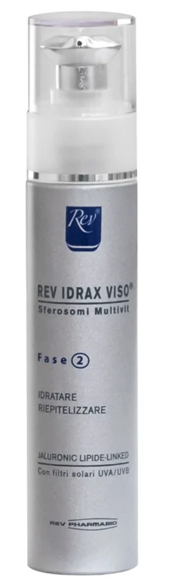Rev Pharmabio Rev Idrax Viso - Crema antietà ed emolliente per la secchezza con SPF 40, 50 ml