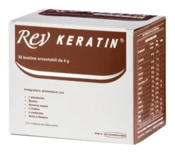 Rev Pharmabio Rev keratin - Integratore alimentare per capelli e unghie, 30 bustine