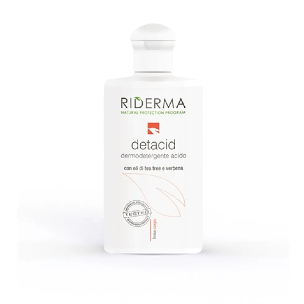 Riderma Detacid - Dermodetergente lenitivo per il corpo e le parti intime, 250 ml