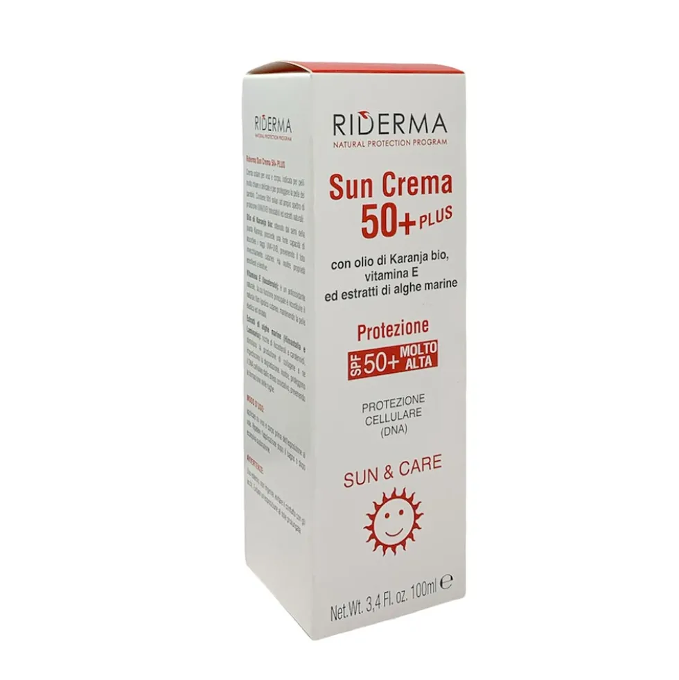 Riderma Sun - Crema SPF50+ Plus Protezione molto alta, 100ml