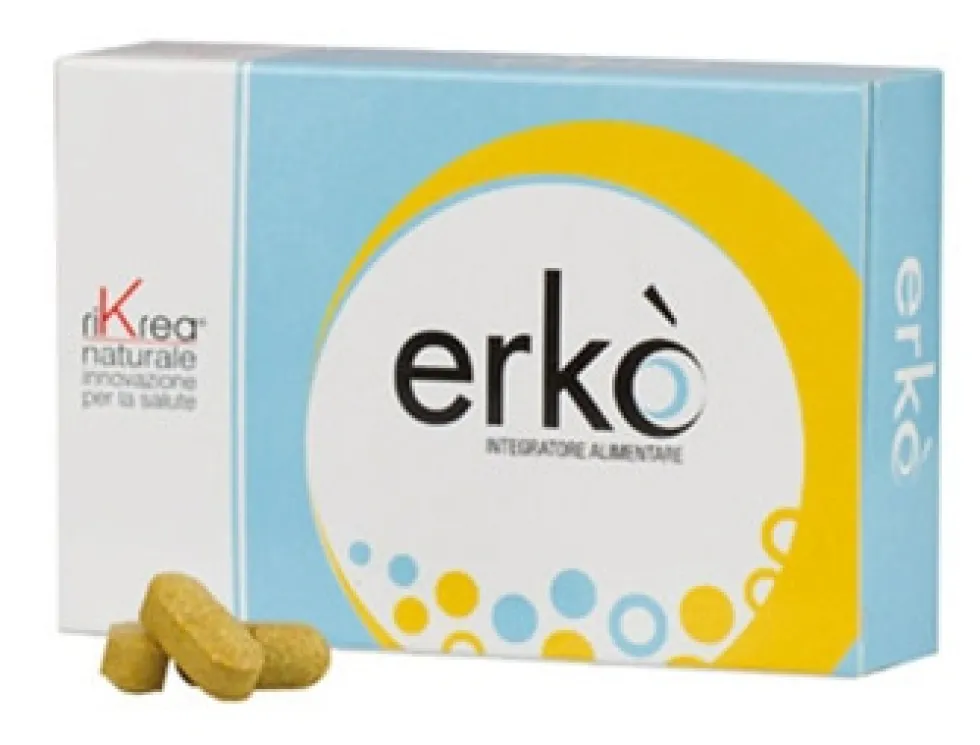 Rikrea Erko - Integratore alimentare per il controllo del colesterolo, 30 compresse da 900 mg
