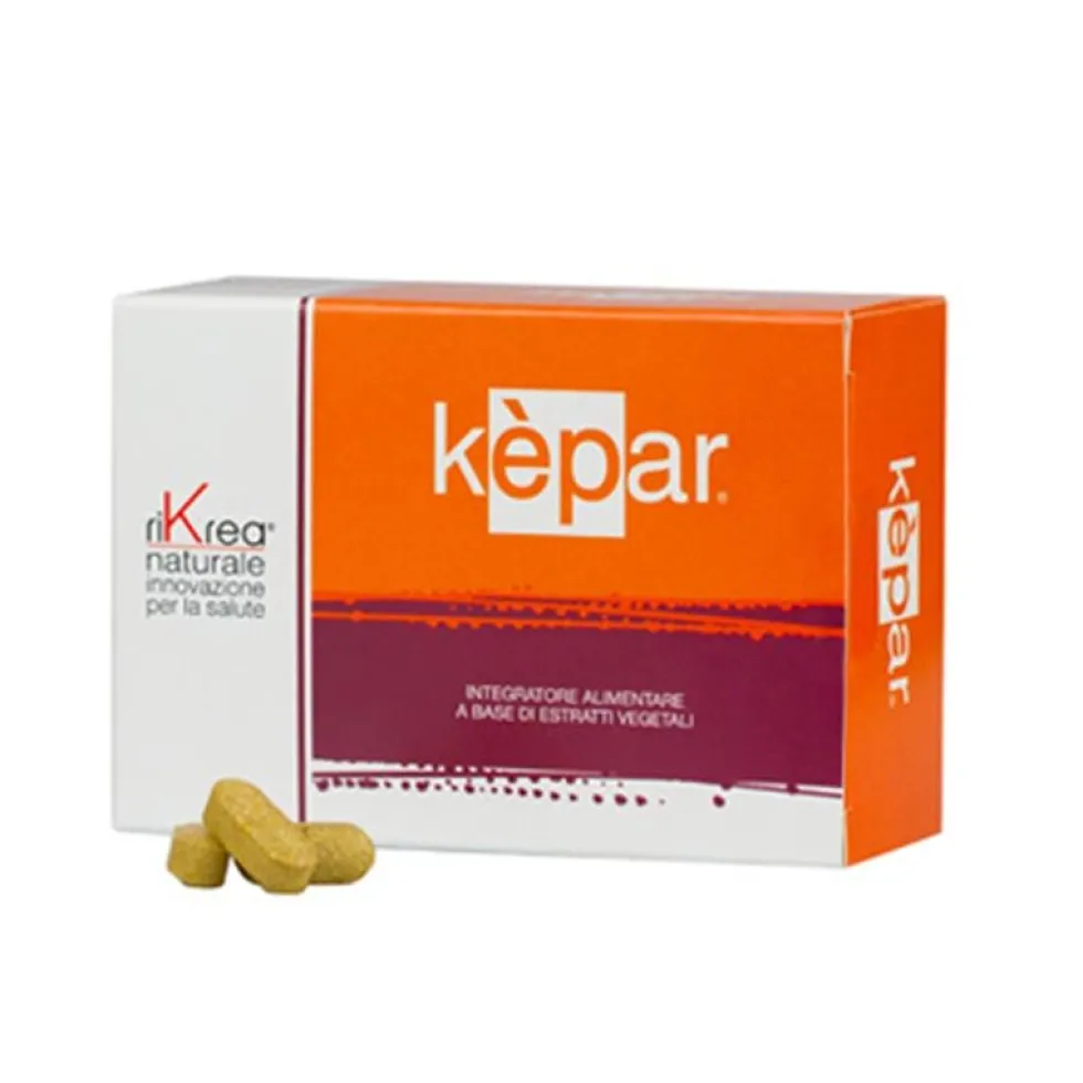 Rikrea Kèpar 800 mg - Integratore alimentare per la funzionalità epatica, 30 compresse
