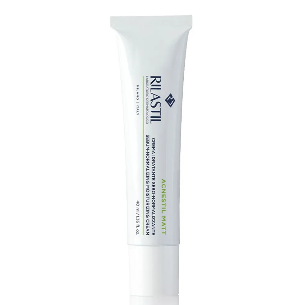 Rilastil Acnestil - Crema Mat Attiva Idratante Sebo-Normalizzante, 40ml