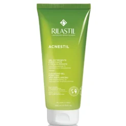 Rilastil Acnestil - Gel detergente purificante e riequilibrante per la pelle acneica, 200 ml