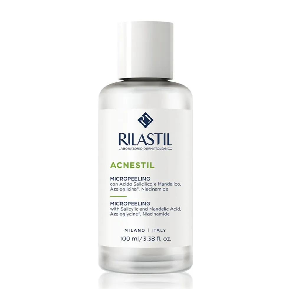 Rilastil Acnestil Micropeeling - Lozione esfoliante per la pelle a tendenza acneica, 100 ml