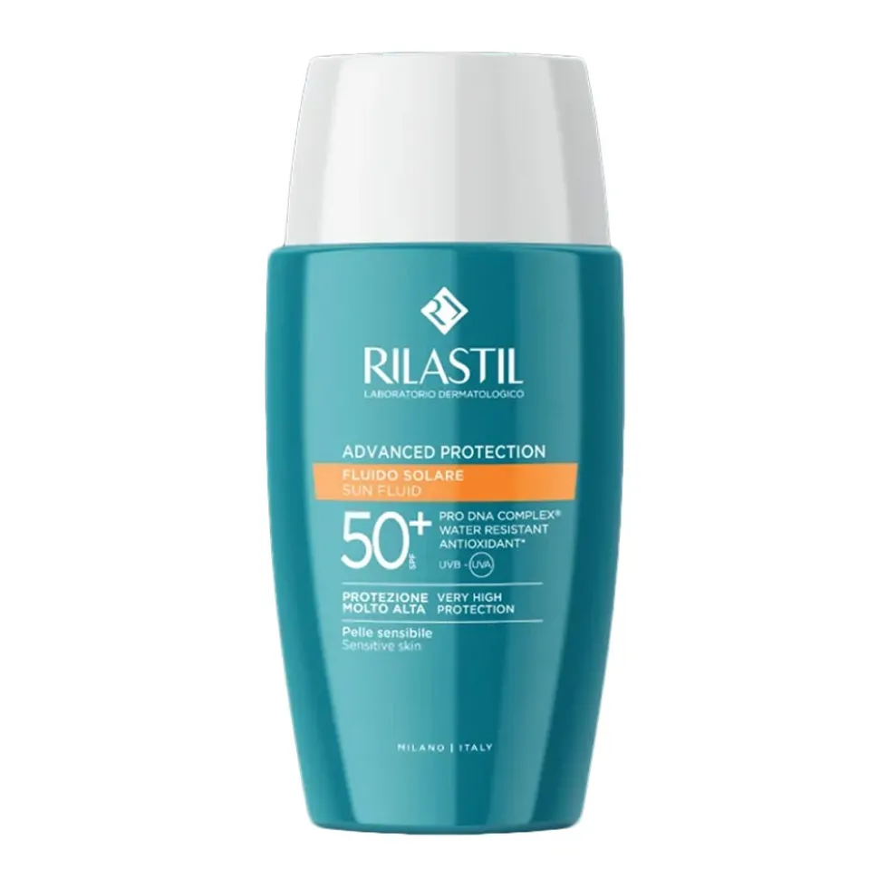 Rilastil Advanced Protection Fluido Solare SPF50+ per Pelle Sensibile, 50ml