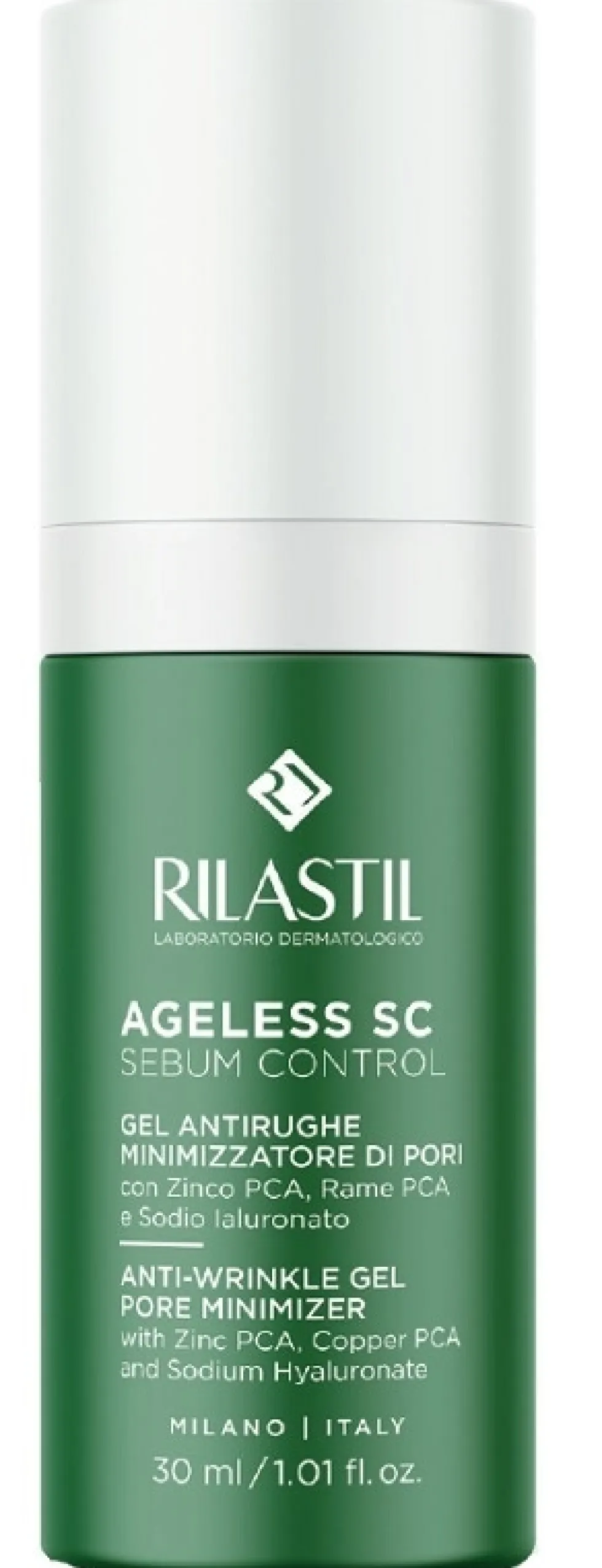 Rilastil Ageless Gel Antirughe - Gel viso opacizzante per minimizzare i pori, 30 ml
