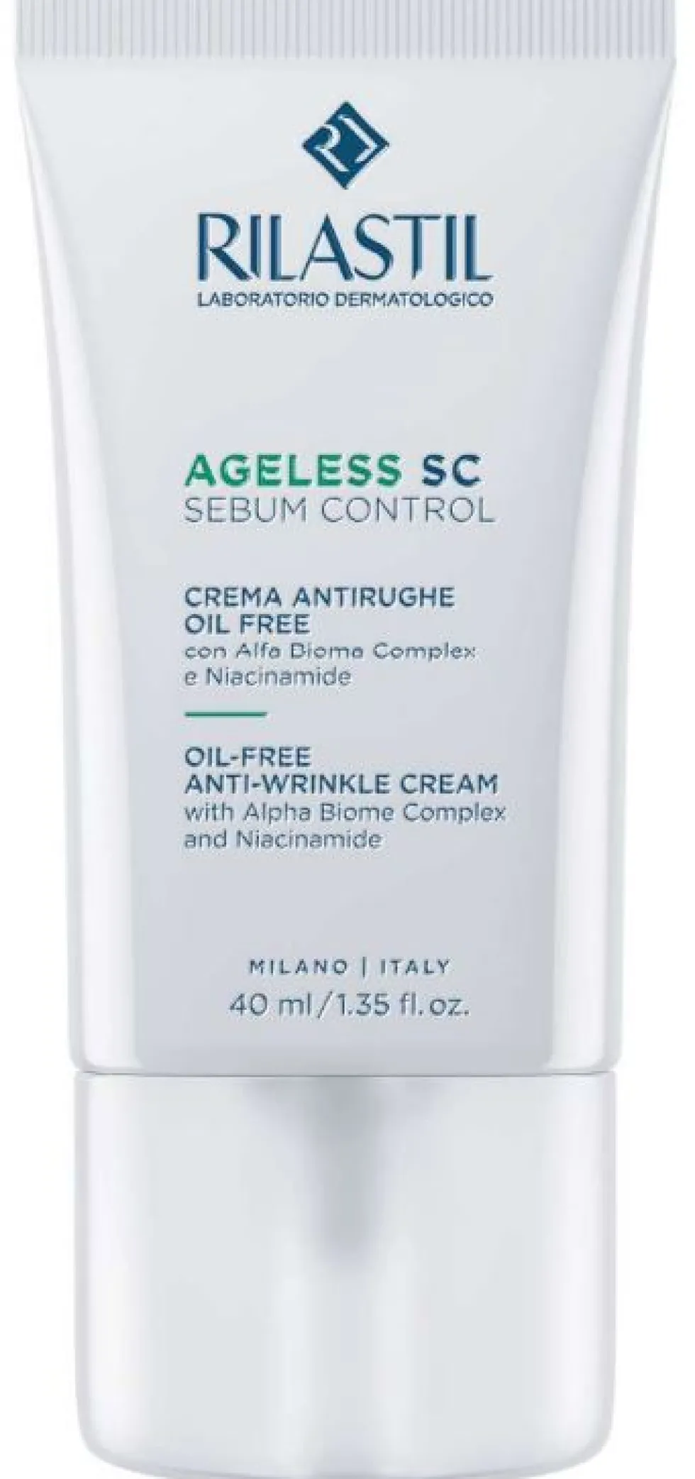 Rilastil Ageless SC - Crema Antirughe per Pelle Mista e Grassa Matura, 40ml