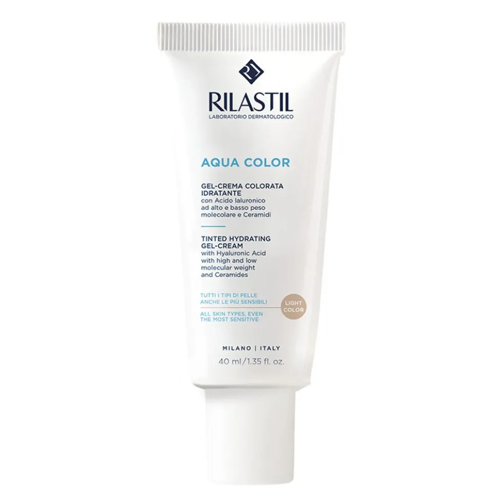 Rilastil Aqua Color - Gel Crema Colorata Idratante Colore Light, 40ml