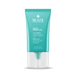 Rilastil Aqua Sensitive Crema Ricca - Crema viso idratante per pelle secca e sensibile, 40 ml