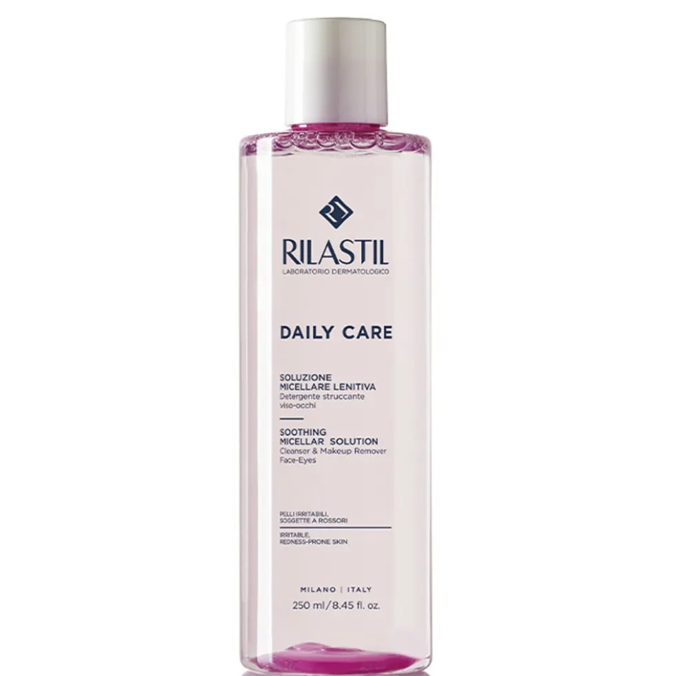 Rilastil Daily Care - Soluzione micellare lenitiva e struccante per il viso e gli occhi, 250 ml