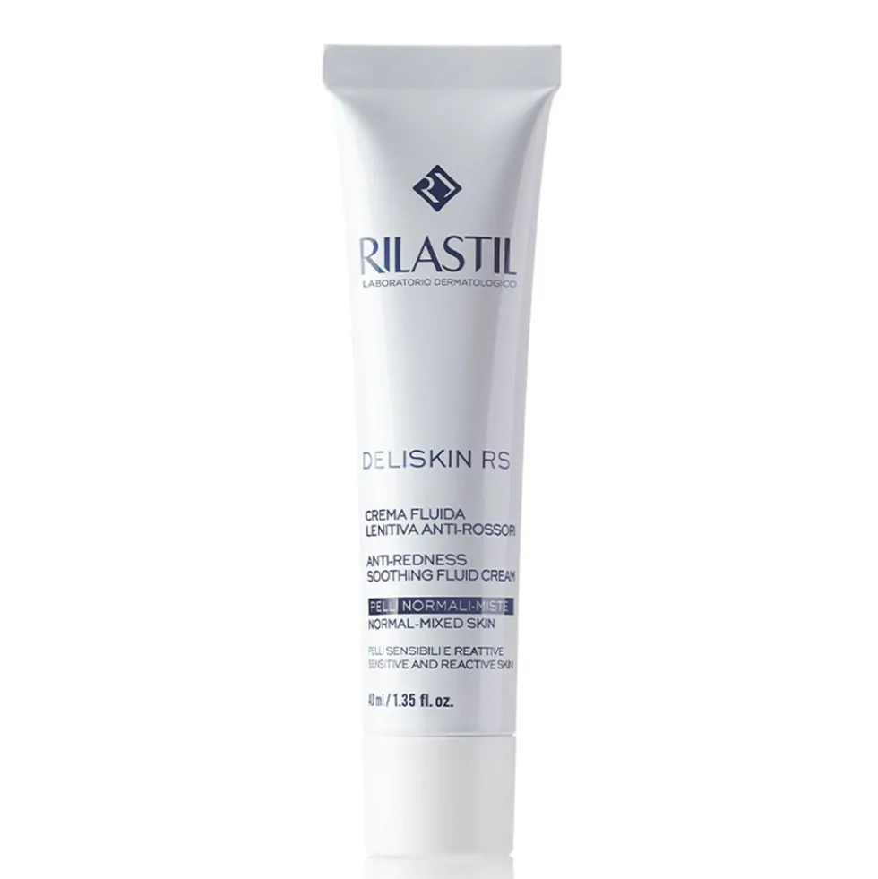 Rilastil Deliskin RS - Crema fluida lenitiva anti-rossori per la pelle sensibile, 40 ml