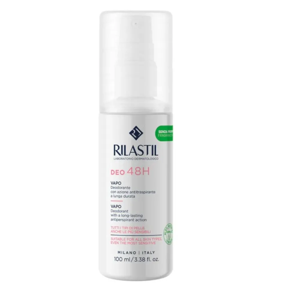 Rilastil Deodorante 48H Vapo Emolliente e Antitraspirante, 100ml