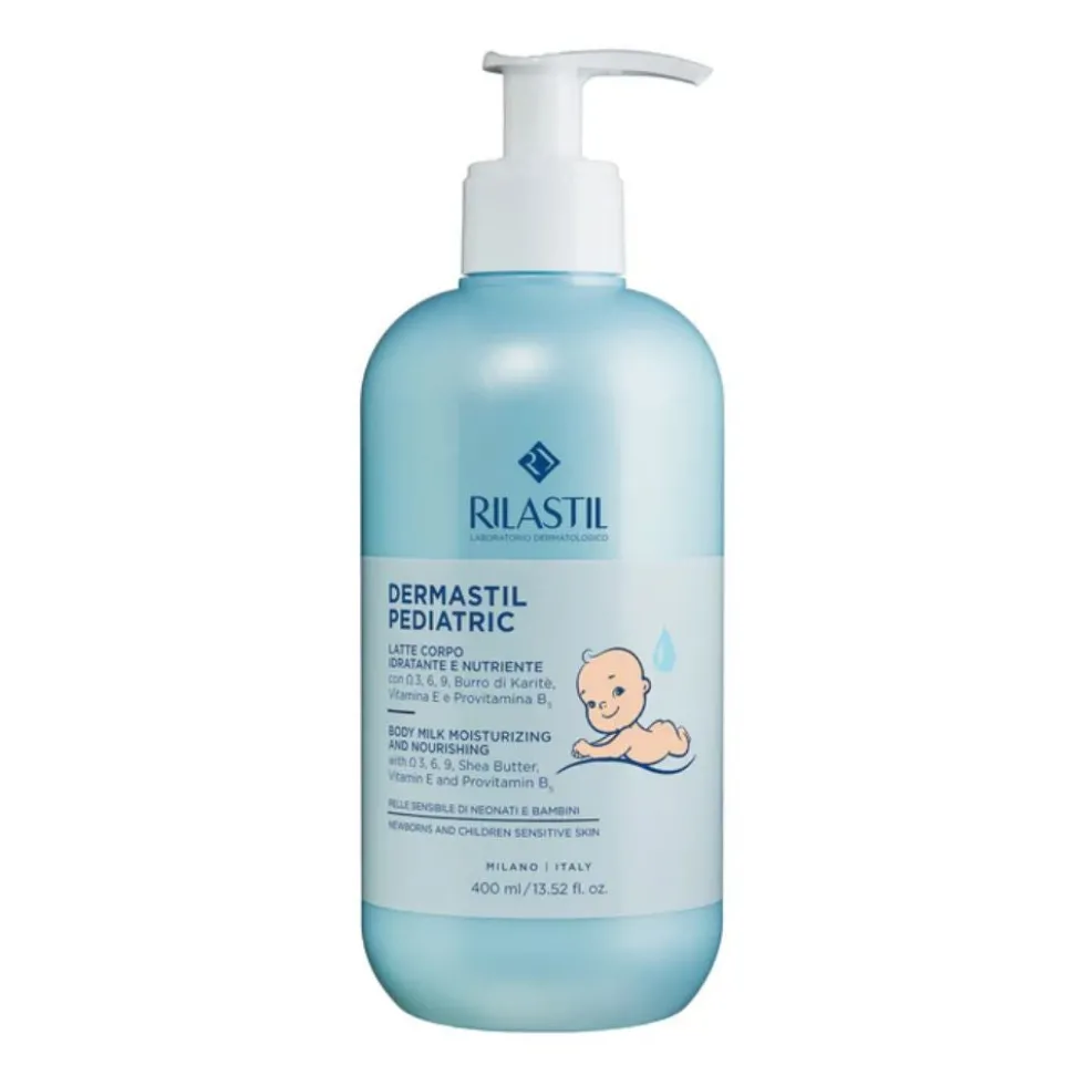 Rilastil Dermastil Pediatric - Latte Corpo Idratante e Nutriente, 400ml