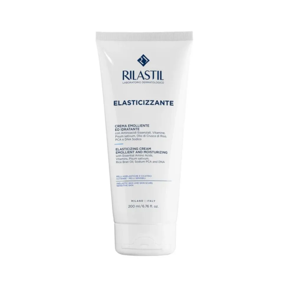 Rilastil Elasticizzante - Crema idratante per l'elasticità della pelle e le cicatrici, 200 ml