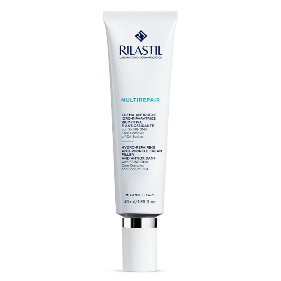 Rilastil Multirepair - Crema Antirughe Idroriparatrice per Pelli Secche, 40ml