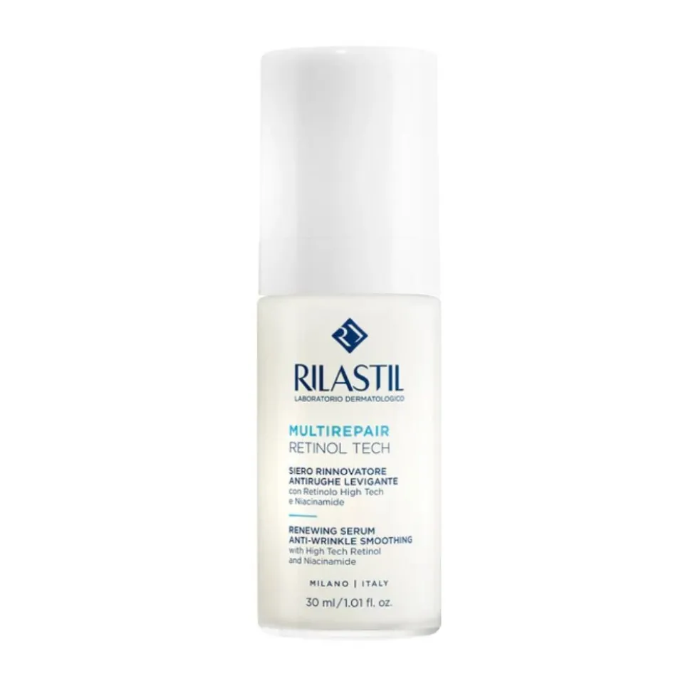 Rilastil Multirepair Retinol Tech - Siero viso rinnovatore per le rughe e i segni dell'età, 30 ml