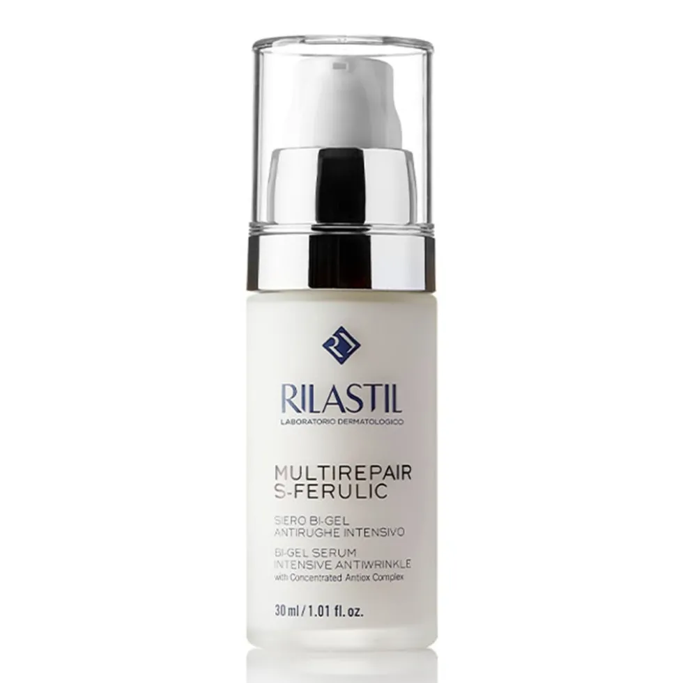 Rilastil Multirepair S-Ferulic - Siero bi-gel per un'azione antirughe e antiossidante, 30 ml
