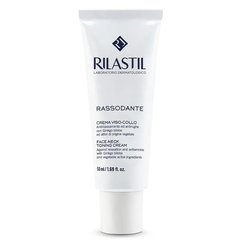 Rilastil Rassodante - Crema Viso-Collo Antirilassamento ed Antirughe, 50ml