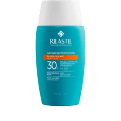 Rilastil Sun Advance SPF 30 - Fluido solare viso idratante per la pelle sensibile, 50 ml