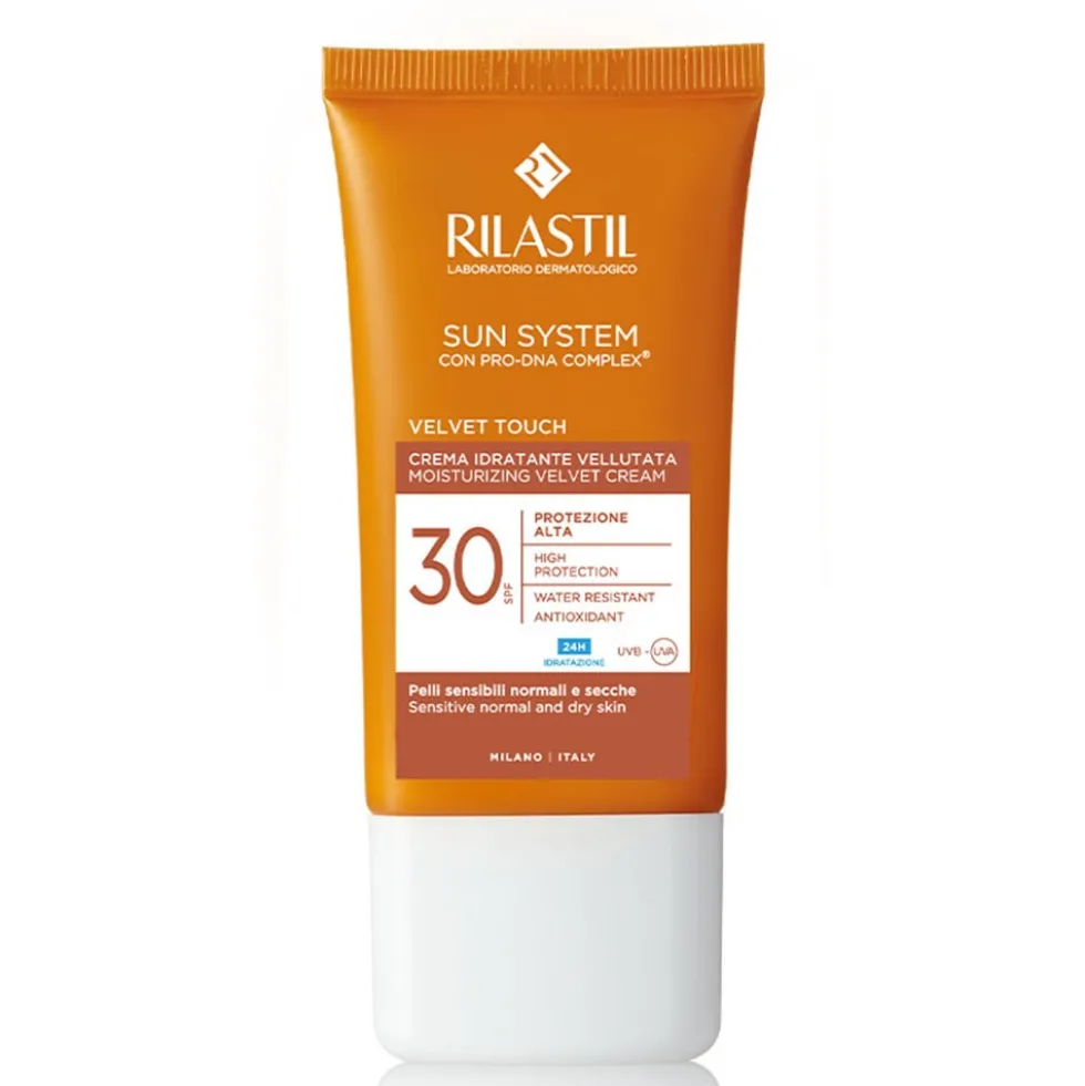 Rilastil Sun System - Crema Velluto PPSPF30 Velvet Touch Pelli Sensibili, 50ml
