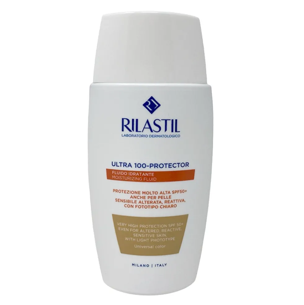 Rilastil Ultra 100-Protector Color Fluido Idratante Colorato SPF50+, 50ml
