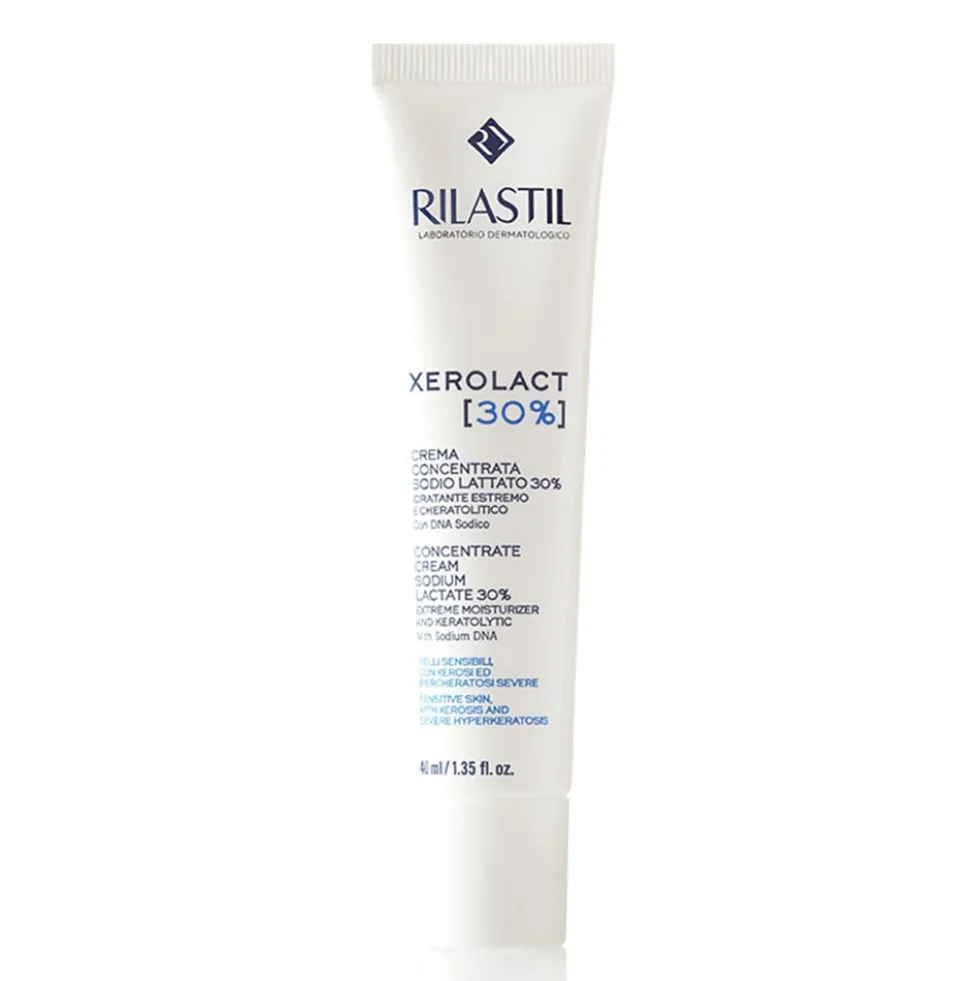 Rilastil Xerolact 30% - Crema concentrata per la xerosi severa e l'ipercheratosi, 40 ml