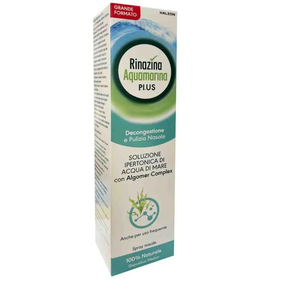 Rinazina Aquamarina Plus Soluzione Ipertonica Decongestionante, 125ml