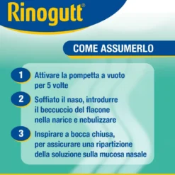 Rinogutt Spray Eucalipto Decongestionante della Mucosa Nasale per Adulti e Adolescenti 12+, 10ml