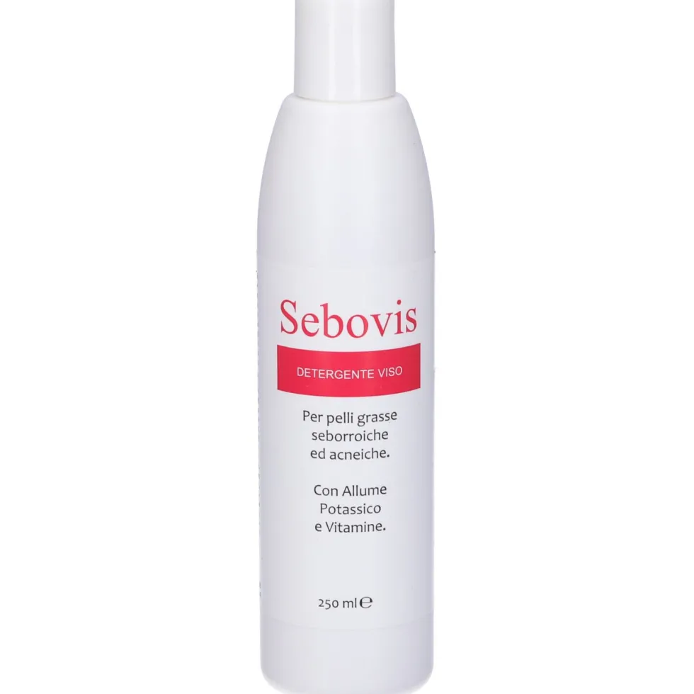 RNE Biofarma Sebovis - Detergente per la pelle grassa e acneica, flacone Sebovis 250ml Biofarma