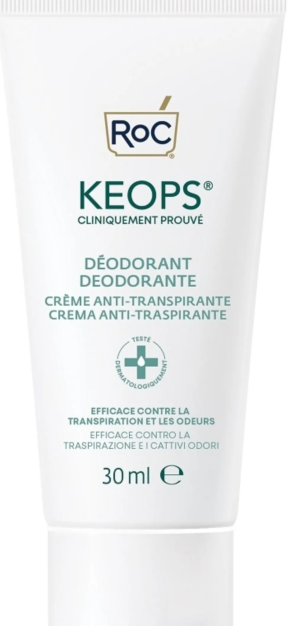 RoC Keops - Deodorante in crema antitraspirante per le pelli sensibili, 30 ml