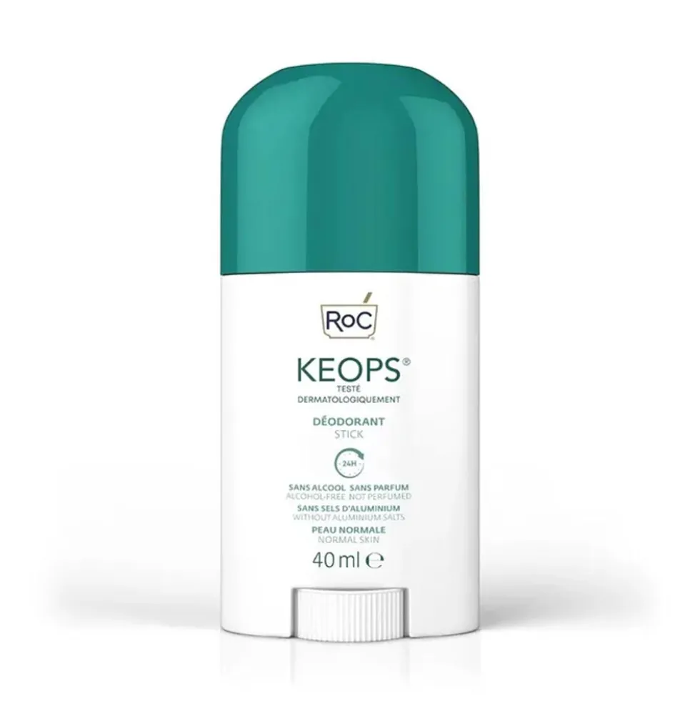 RoC KEOPS - Deodorante Stick Senza Alcool Senza Profumo Efficacia 24H, 40ml