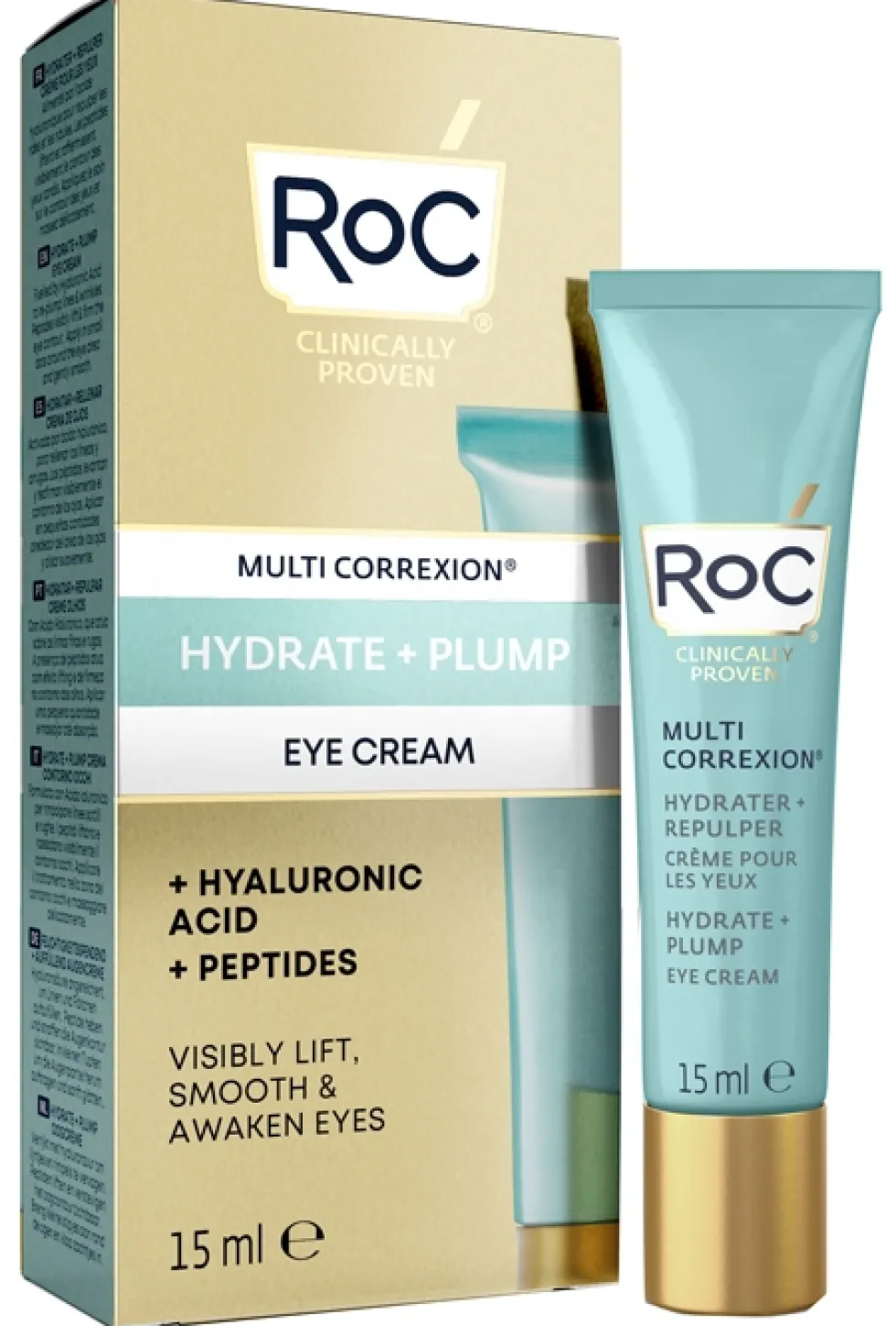 Roc Multi Correxion - Hydrate & Plump Crema Occhi Liftante, 15ml