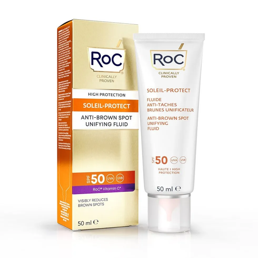 Roc Soleil Protect - Fluido Viso Uniformante Anti-Macchie SPF50+, 50ml
