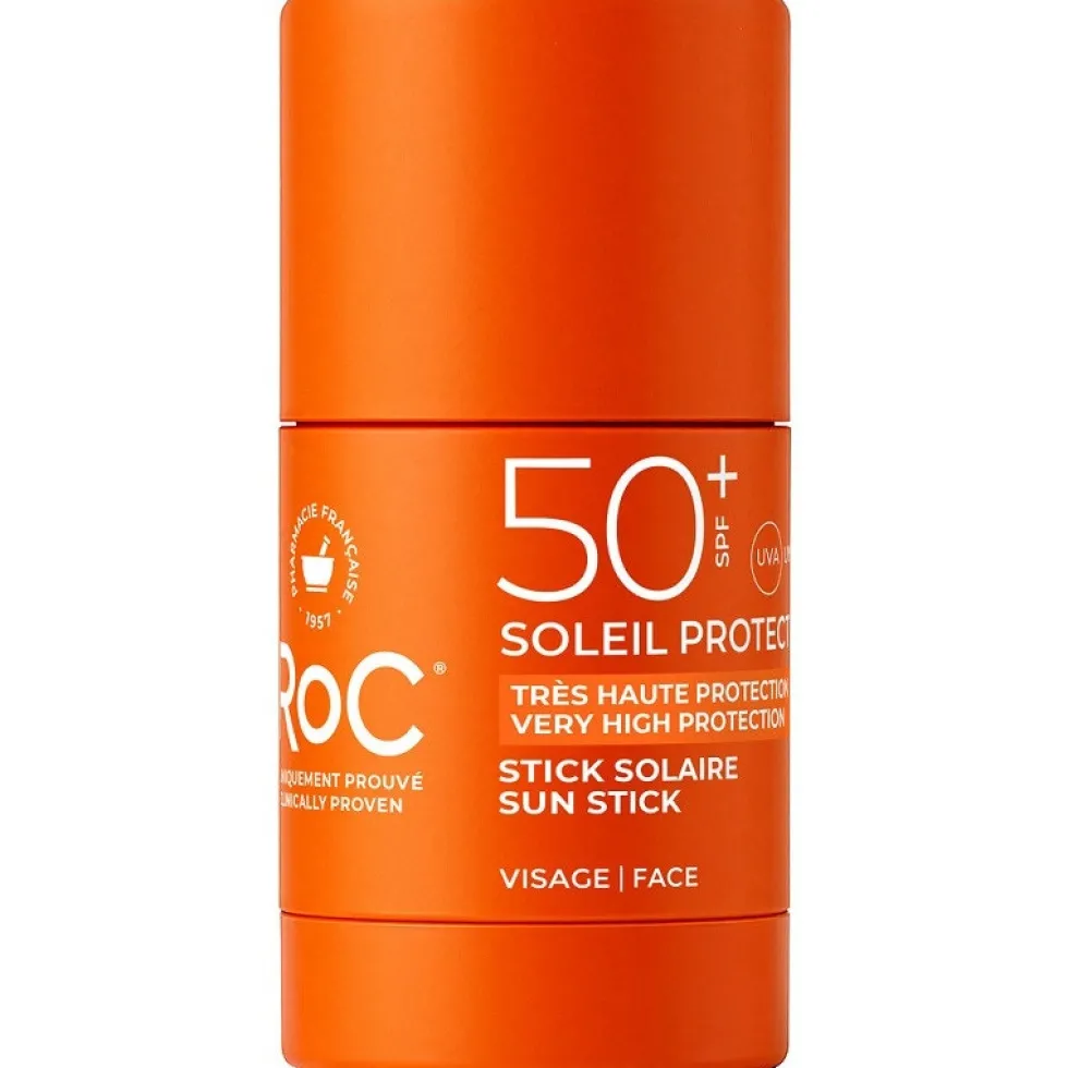 RoC Soleil Protect SPF50+ Stick solare Idratante per la protezione di viso e labbra, 15 g