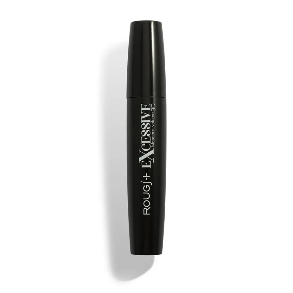 Rougj Excessive Volume - Mascara nero per il volume 3D e il rinforzo delle ciglia, 12,5 ml