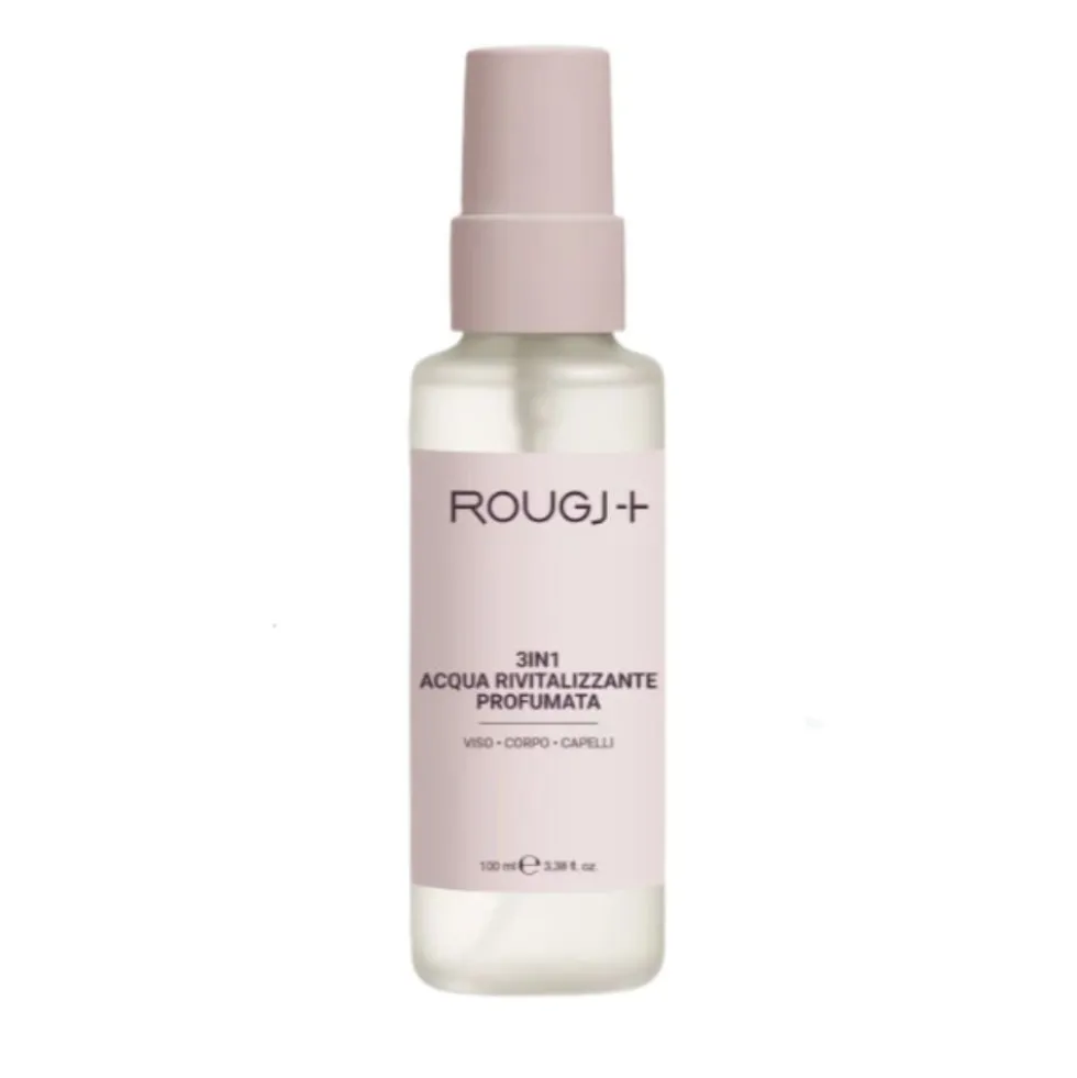 Rougj 3in1 Acqua Rivitalizzante Profumata - Spray idratante per viso corpo e capelli, 100 ml