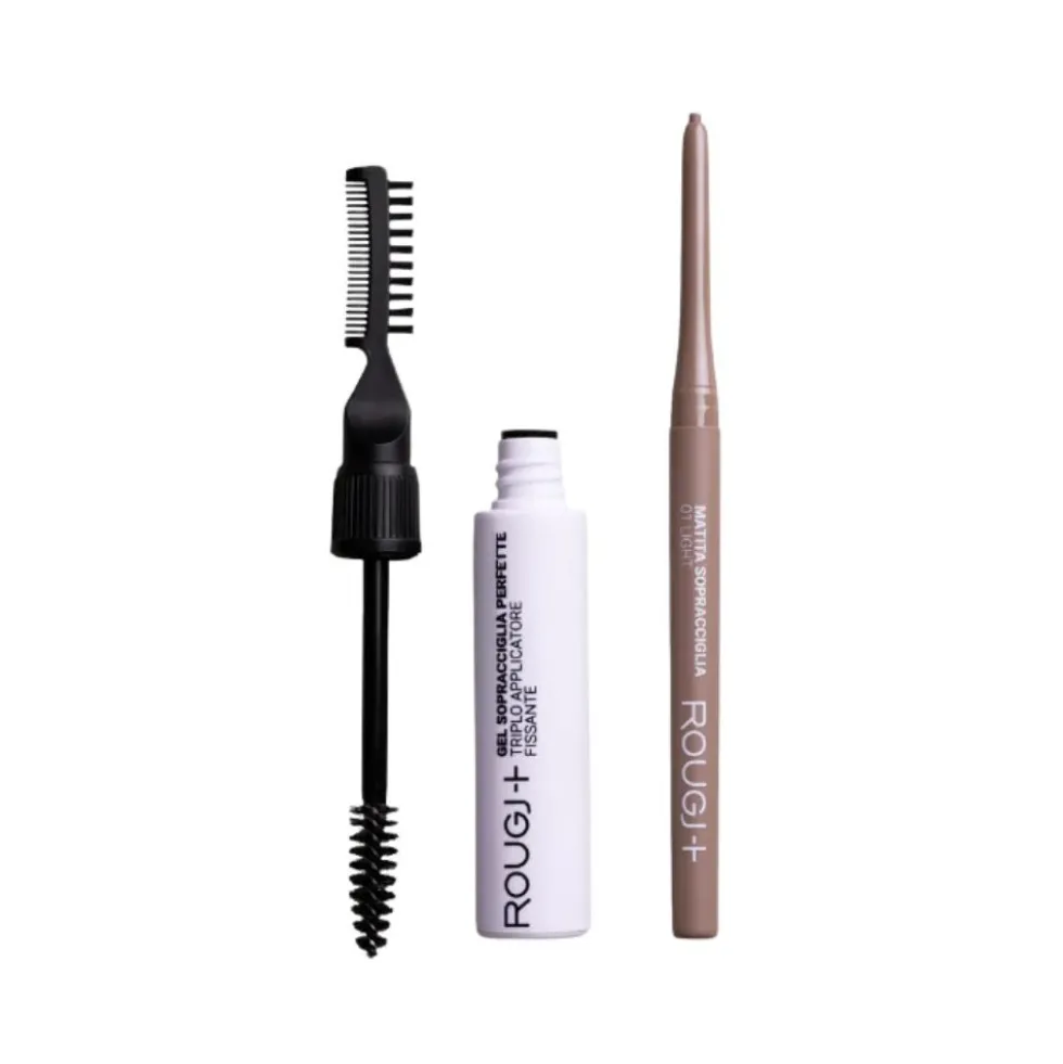 Rougj Kit Sopracciglia Perfette 01 Light - Kit per definire e fissare le sopracciglia, 2 pezzi