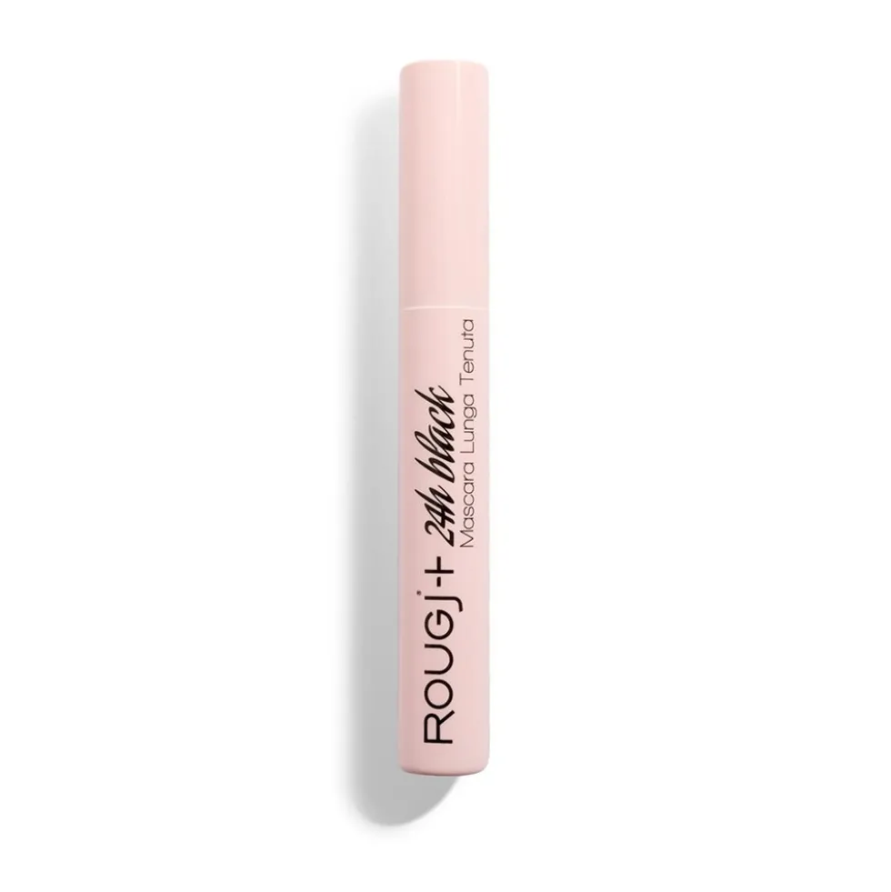 Rougj Mascara 24H Black - Mascara nero volumizzante e incurvante a lunga tenuta, 10 ml