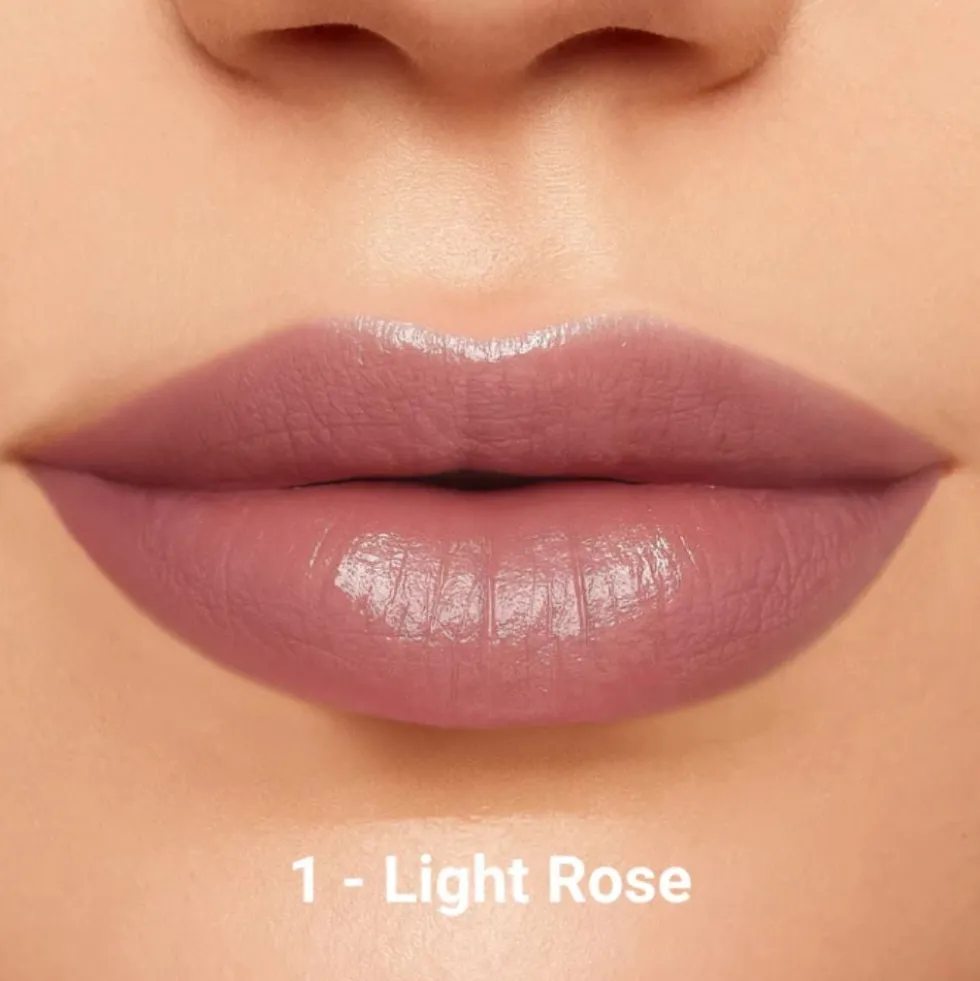 Rougj Rossetto Idratante Effetto Gloss 01 Rosa Chiaro - Rossetto rimpolpante per labbra, 1 stick