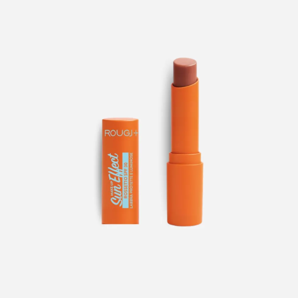 Rougj Rossetto SPF30 colore intenso e protezione solare colore 02 Nude Brown, 1 stick