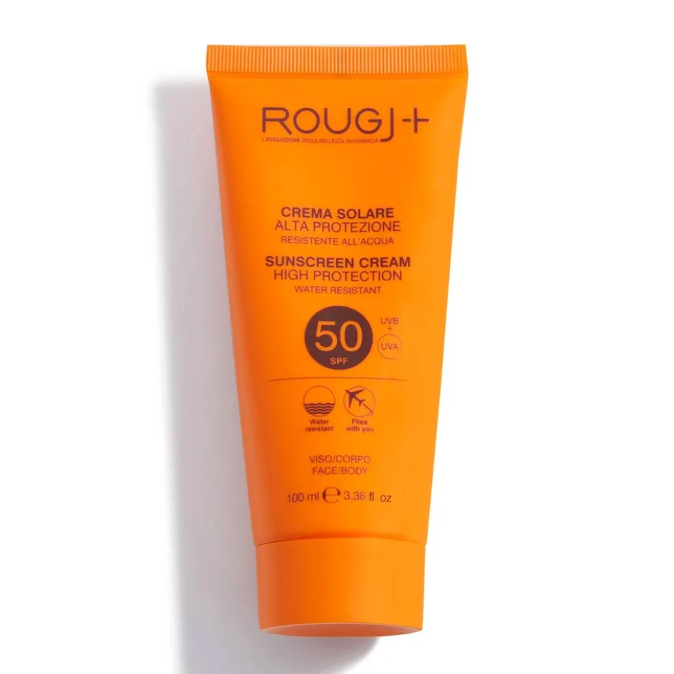 Rougj Solare SPF 50 - Crema solare ad alta protezione per il viso e il corpo, 100 ml
