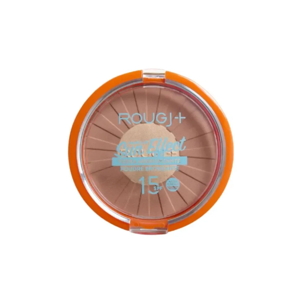 Rougj Sun Effect 01 - Terra abbronzante e illuminante per un incarnato caldo con SPF 15, 9 g