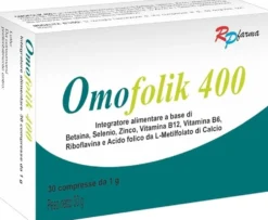 RP Farma Omofolik 400 - Omofolik 30cpr integratore per il metabolismo dell'omocisteina, 30 g