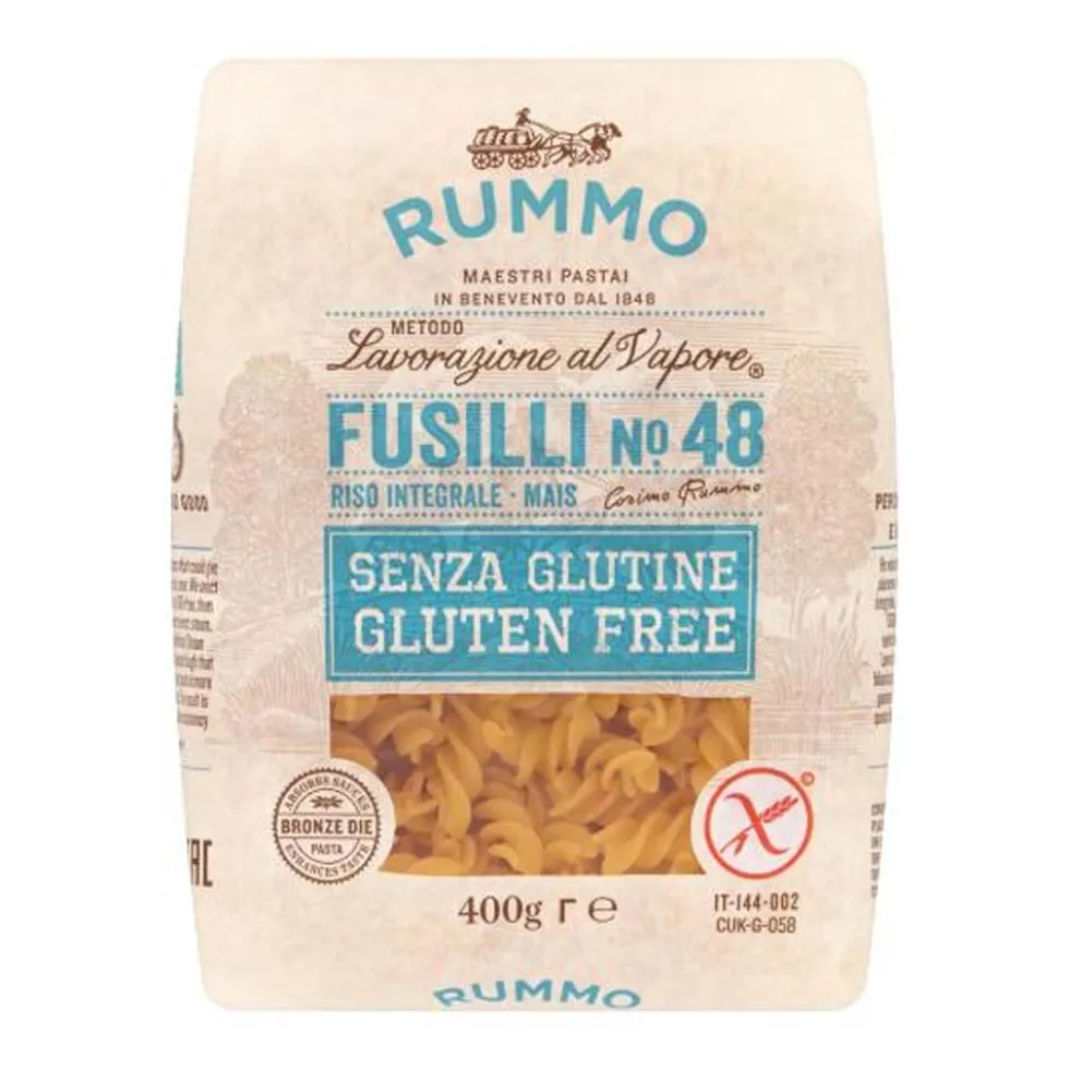 Rummo Senza Glutine - Fusilli N.48 Pasta di Riso integrale e Mais, 400g