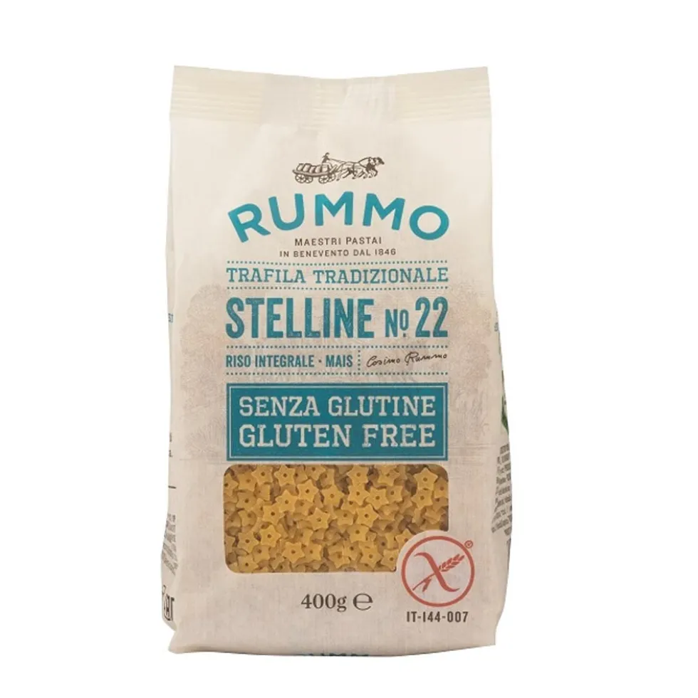 Rummo Senza Glutine - Stelline n.22 Pasta di Riso integrale e Mais, 400g