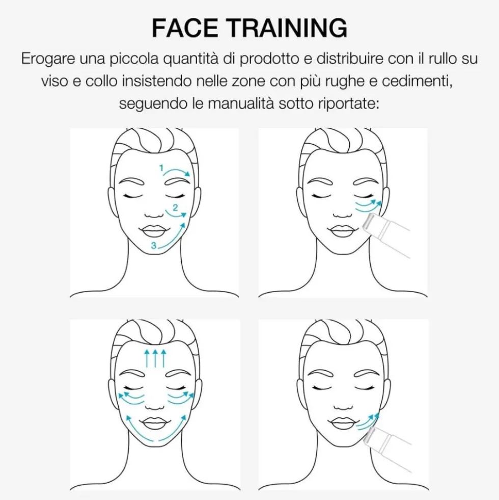 RVB Face Sculpt Hydra Boost - Roller-crema idratante per viso e collo con acido ialuronico, 50 ml