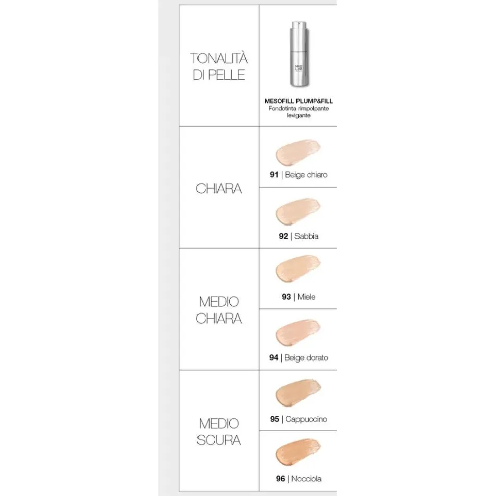 RVB Lab Meso Fill n. 92 - Fondotinta con un'azione rimpolpante e levigante per il viso, 30 ml