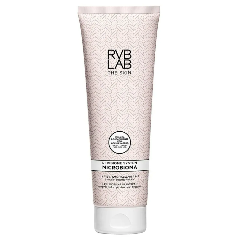 RVB Lab Microbioma - Latte Crema Micellare 3 in 1 Strucca Deterge Idrata, 250ml