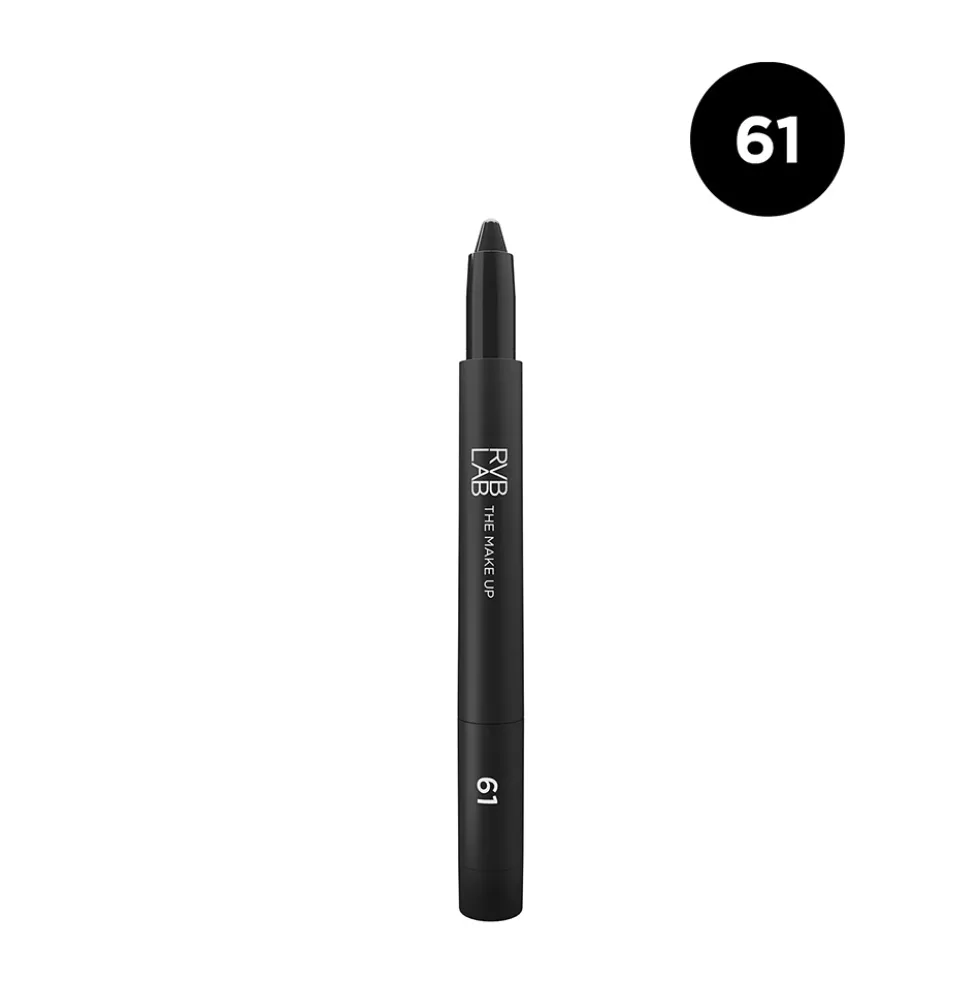 RVB Lab More Than This - Ombretto, kajal e eyeliner 3 in 1 nero n. 61 a lunga tenuta, 0,8 g